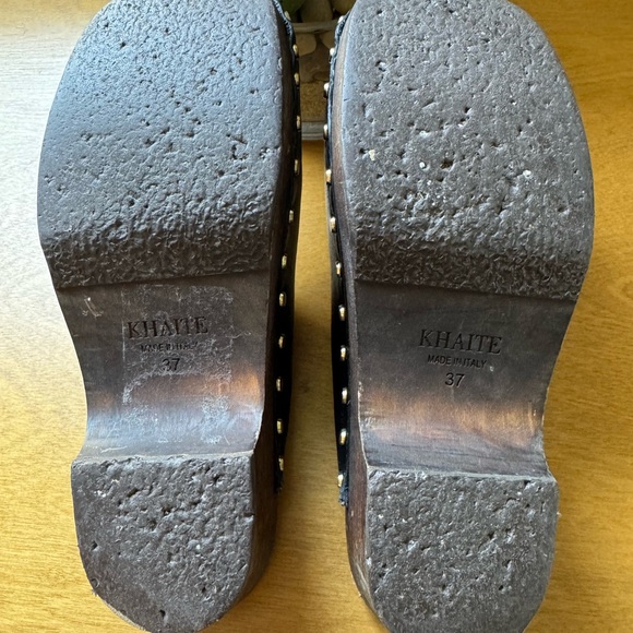 Khaite Women's Black Leather Clogs - Picture 6 of 7